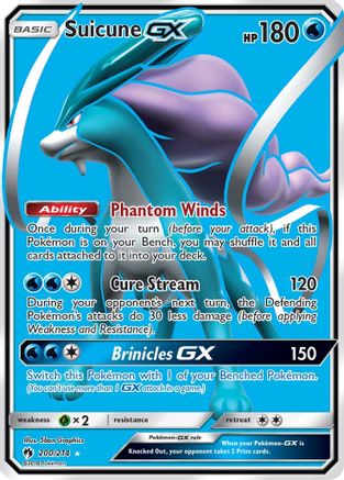 Suicune GX (Full Art) (200/214) [SM  Lost Thunder] Holofoil - Ultra Rare