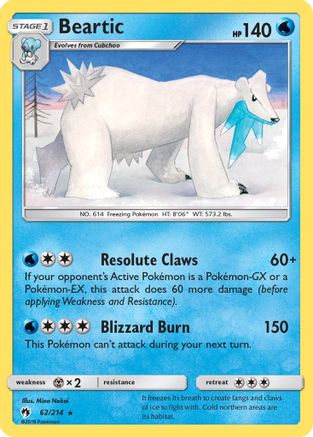 Beartic (62/214) [SM  Lost Thunder] - Rare