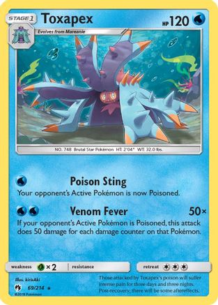 Toxapex (69/214) [SM  Lost Thunder] Reverse Holofoil - Rare