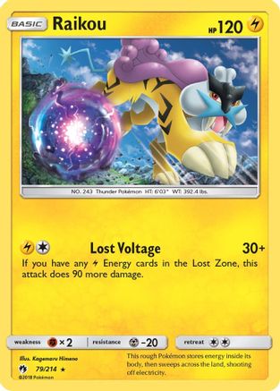 Raikou (079/214) [SM  Lost Thunder] Reverse Holofoil - Rare