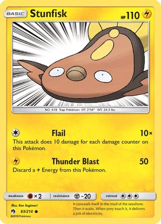Stunfisk (083/214) [SM  Lost Thunder] Reverse Holofoil - Common