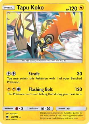 Tapu Koko (85/214) [SM  Lost Thunder] Reverse Holofoil - Holo Rare