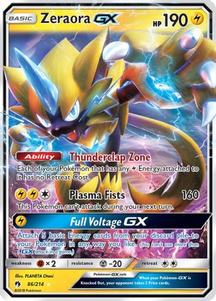 Zeraora GX (086/214) [SM  Lost Thunder] Holofoil - Ultra Rare