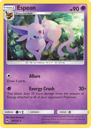 Espeon (089/214) [SM  Lost Thunder] - Rare