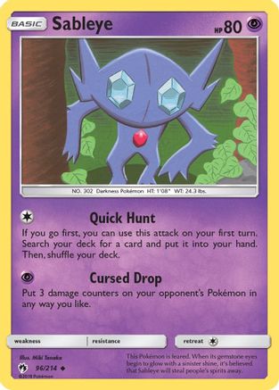Sableye (096/214) [SM  Lost Thunder] - Uncommon