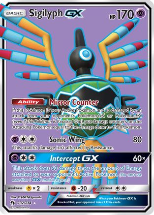 Sigilyph GX (Full Art) (202/214) [SM  Lost Thunder] Holofoil - Ultra Rare