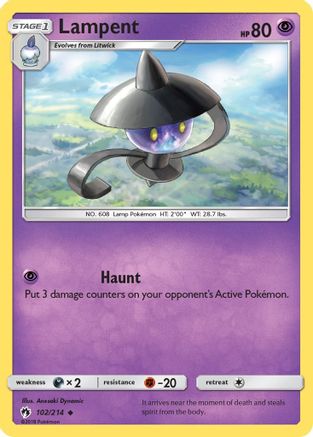 Lampent (102/214) [SM  Lost Thunder] - Uncommon