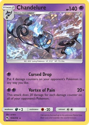Chandelure (103/214) [SM  Lost Thunder] Holofoil - Holo Rare