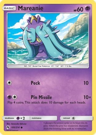 Mareanie (105/214) [SM  Lost Thunder] - Common