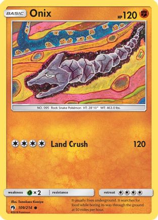 Onix (109/214) [SM  Lost Thunder] Reverse Holofoil - Common