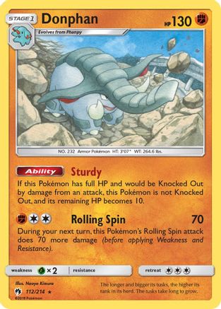 Donphan (112/214) [SM  Lost Thunder] - Rare