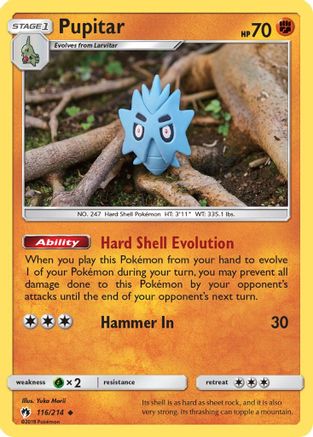 Pupitar (116/214) [SM  Lost Thunder] - Uncommon