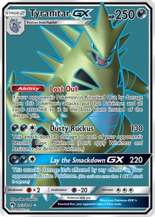 Tyranitar GX (Full Art) (203/214) [SM  Lost Thunder] Holofoil - Ultra Rare