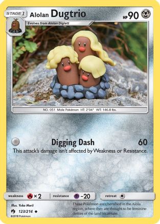 Alolan Dugtrio (123/214) [SM  Lost Thunder] - Uncommon