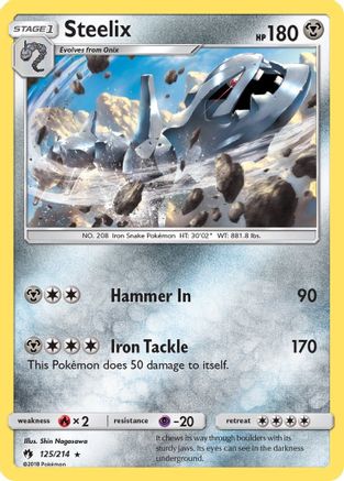 Steelix (125/214) [SM  Lost Thunder] Reverse Holofoil - Rare