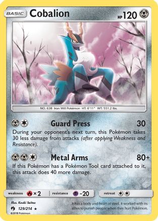 Cobalion (129/214) [SM  Lost Thunder] Reverse Holofoil - Holo Rare