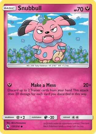 Snubbull (137/214) [SM  Lost Thunder] Reverse Holofoil - Common