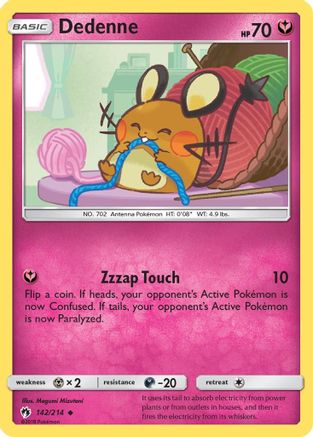 Dedenne (142/214) [SM  Lost Thunder] Reverse Holofoil - Uncommon