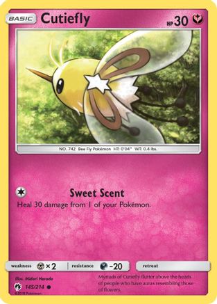 Cutiefly (145/214) [SM  Lost Thunder] Reverse Holofoil - Common