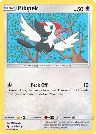 Pikipek (163/214) [SM  Lost Thunder] Reverse Holofoil - Common