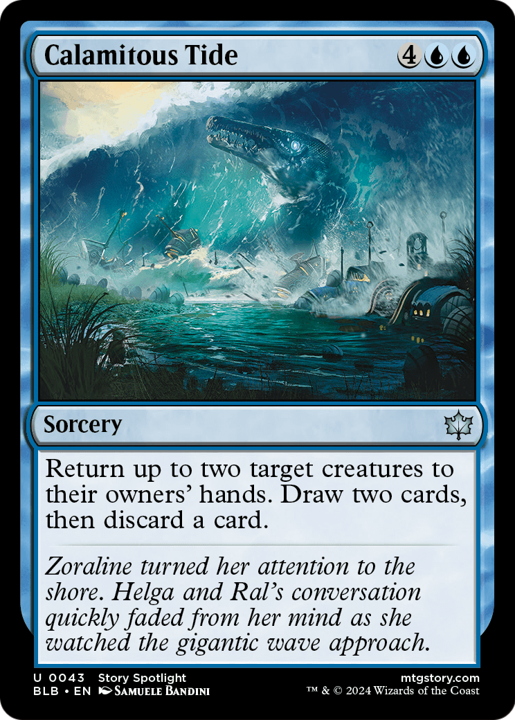 Calamitous Tide (BLB-043) [Bloomburrow] Foil