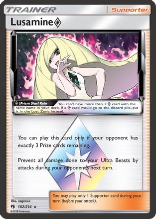 Lusamine Prism Star (182/214) [SM  Lost Thunder] Holofoil - Prism Rare