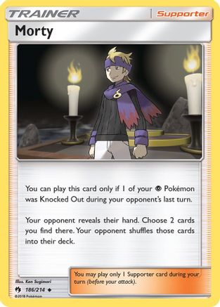 Morty (186/214) [SM  Lost Thunder] Reverse Holofoil - Uncommon
