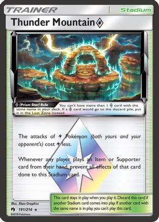 Thunder Mountain Prism Star (191/214) [SM  Lost Thunder] Holofoil - Prism Rare