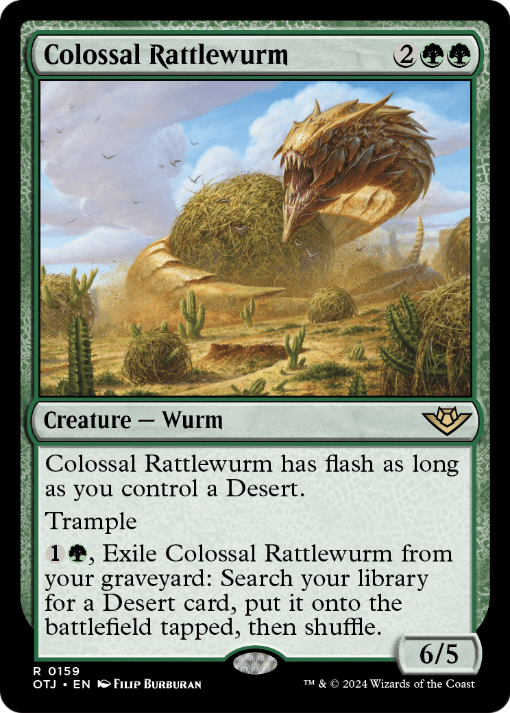 Colossal Rattlewurm (OTJ-159) [Outlaws of Thunder Junction]