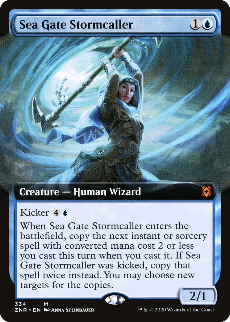 Sea Gate Stormcaller (Extended Art) (ZNR-334) [Zendikar Rising] Foil