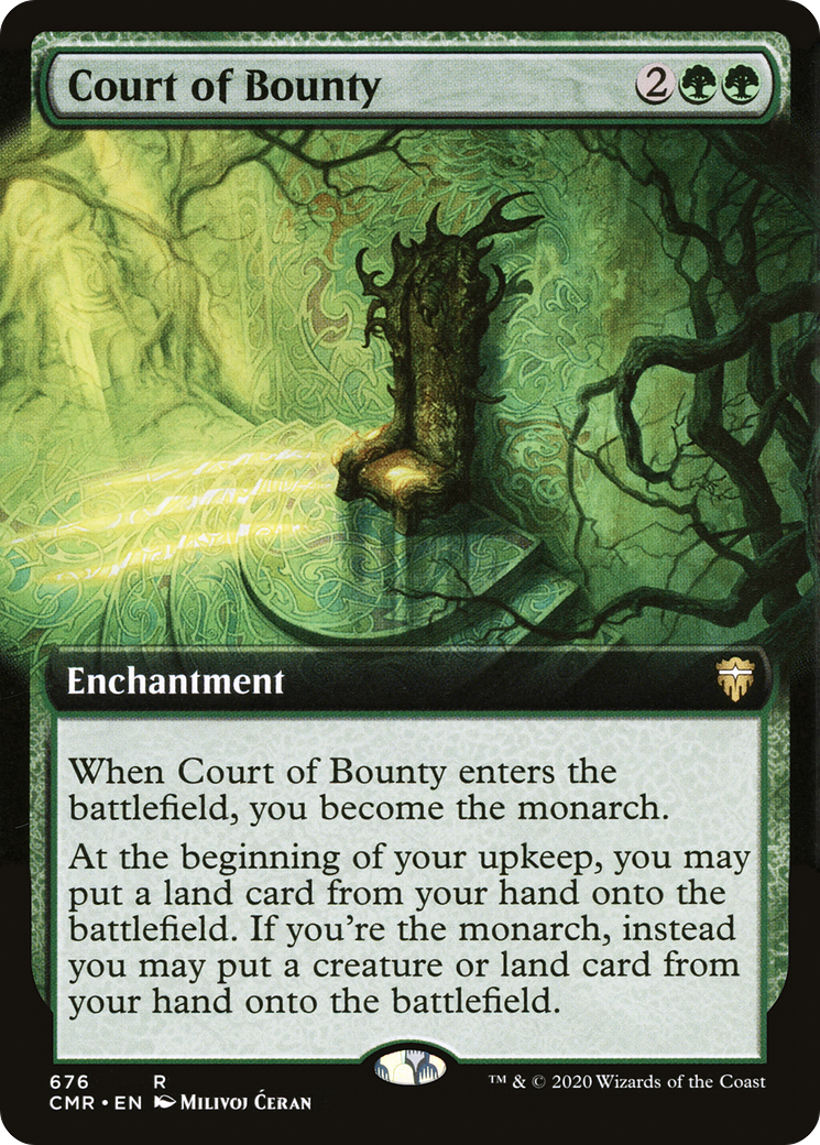 Court of Bounty (Extended Art) (CMR-676) [Commander Legends] Foil