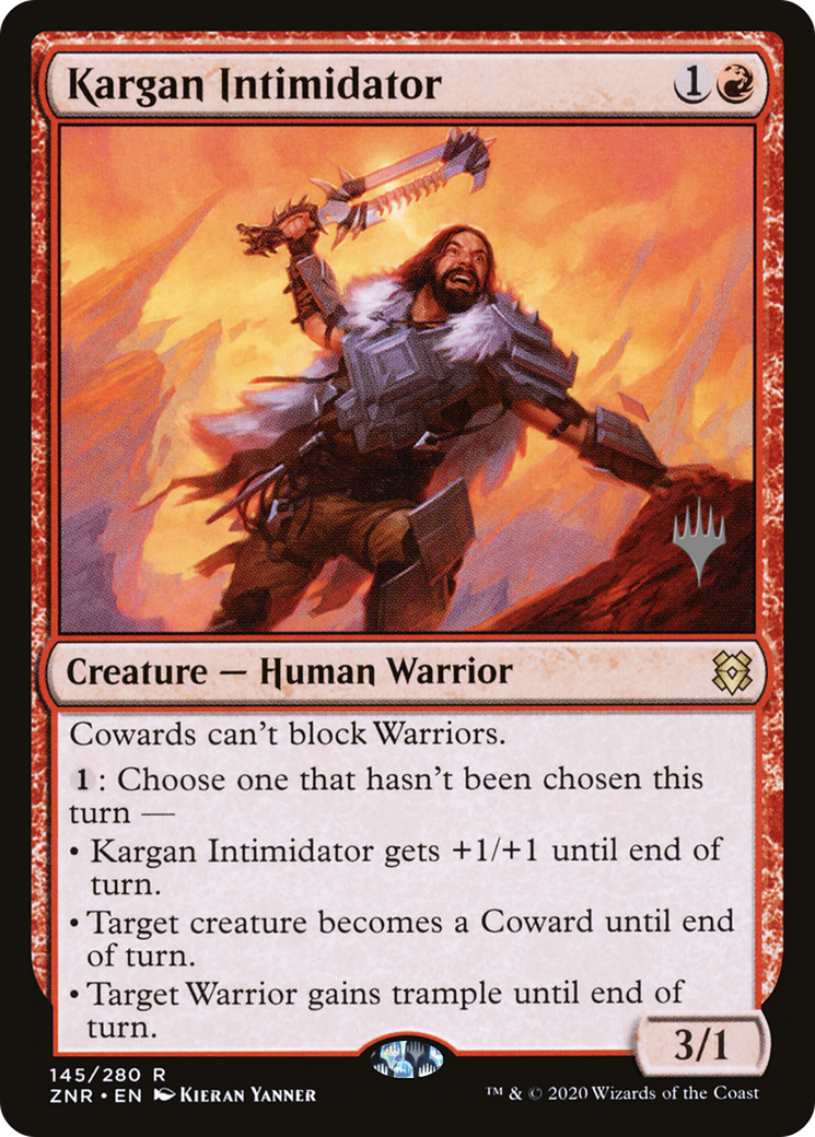 Kargan Intimidator (PPZNR-145) [Promo Pack: Zendikar Rising Promos] Foil