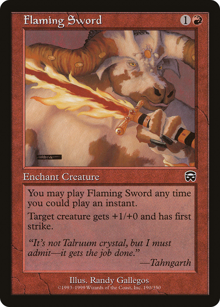 Flaming Sword (MMQ-190) [Mercadian Masques]