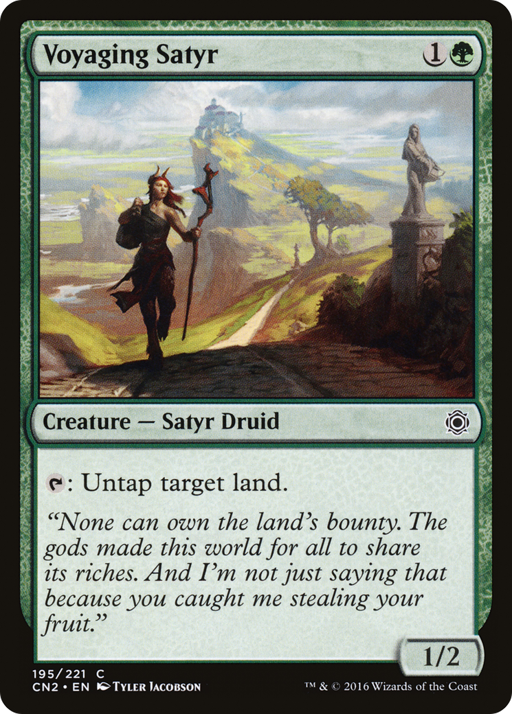 Voyaging Satyr (CN2-195) [Conspiracy: Take the Crown] Foil