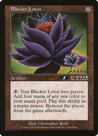 Blacker Lotus (Arena League) (OVER-070) [Oversize Cards]