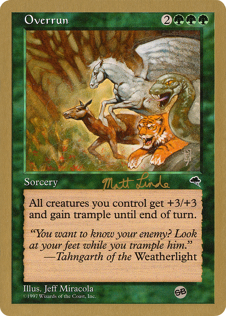 Overrun - 1999 Matt Linde (TMP) (SB) [World Championship Decks 1999]