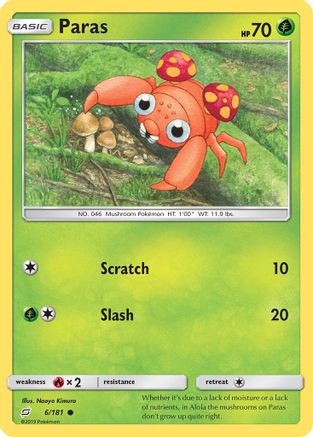 Paras (006/181) [SM  Team Up] Reverse Holofoil - Common