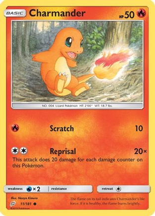 Charmander (011/181) [SM  Team Up] Reverse Holofoil - Common