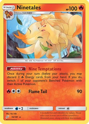 Ninetales (016/181) [SM  Team Up] - Rare