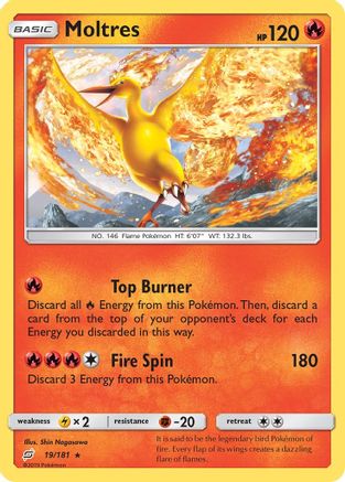 Moltres (019/181) [SM  Team Up] Holofoil - Holo Rare
