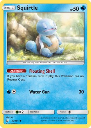 Squirtle (022/181) [SM  Team Up] Reverse Holofoil - Common
