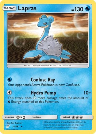Lapras (031/181) [SM  Team Up] Reverse Holofoil - Rare