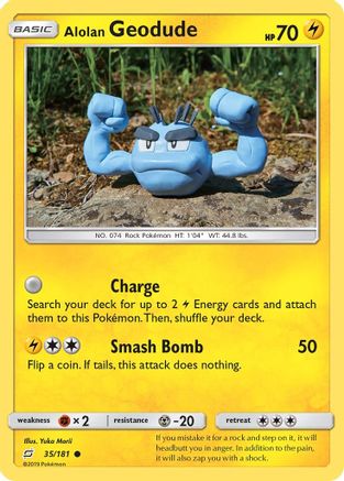 Alolan Geodude (035/181) [SM  Team Up] Reverse Holofoil - Common