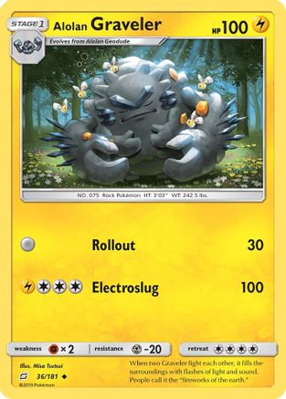 Alolan Graveler (036/181) [SM  Team Up] Reverse Holofoil - Uncommon