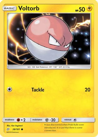 Voltorb (038/181) [SM  Team Up] Reverse Holofoil - Common
