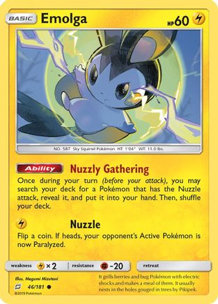 Emolga (046/181) [SM  Team Up] Reverse Holofoil - Common