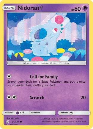 Nidoran F (054/181) [SM  Team Up] Reverse Holofoil - Common