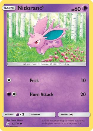 Nidoran M (057/181) [SM  Team Up] Reverse Holofoil - Common