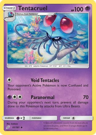 Tentacruel (61/181) [SM  Team Up] Reverse Holofoil - Uncommon