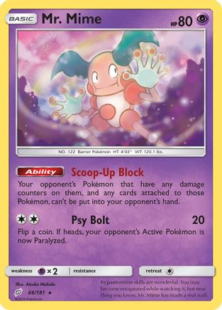 Mr. Mime (066/181) [SM  Team Up] Reverse Holofoil - Rare